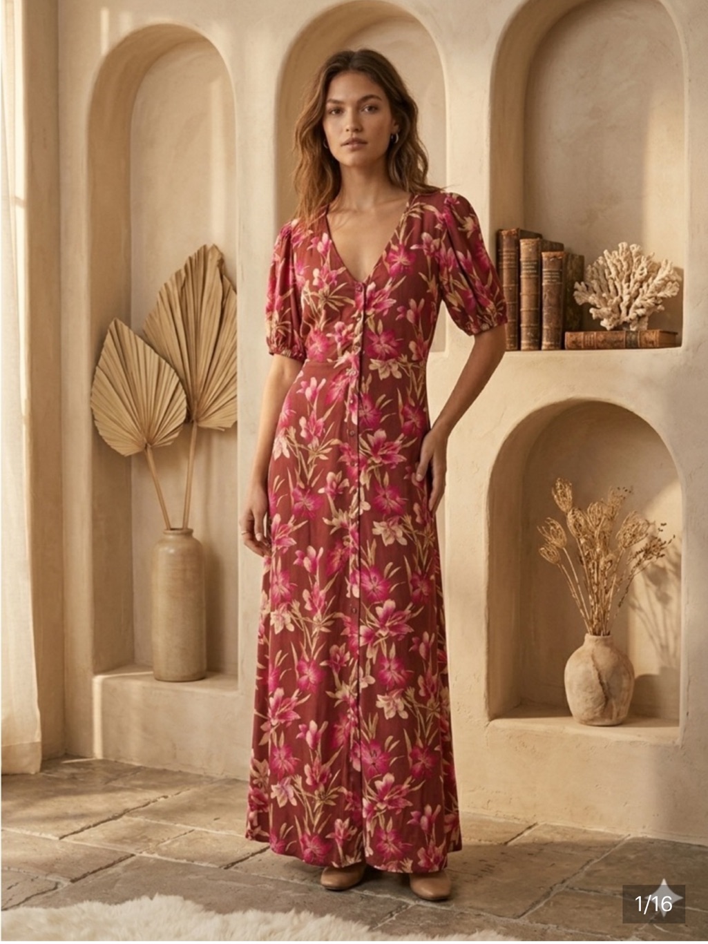 Faherty Sorrento Print Floral Maxi Dress Sorrento Dress Majorca Floral Medium